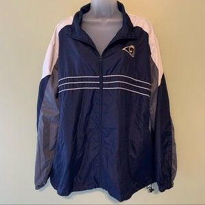 NFL Reebok Los Angeles Rams Windbreaker Jacket, XL